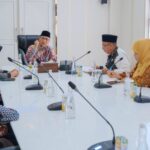 Penjabat (Pj) Bupati Musi Banyuasin Drs H Apriyadi menerima Kunjungan Pengurus DPD AKUMINDO Provinsi Sumatera Selatan.