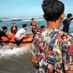 8 orang anggota Majelis Babul Ilmi tenggelam Selasa, 2 Mei 2023 sekiraa pukul 08.00 WIB di Pantai Panjang Kota Bengkulu.