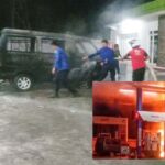 Mobil terbakar di SPBU Talang Gunung