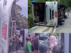 Bus yang berpenumpang atlet karate alami kecelakaan lalu lintas (Lakalantas) Kamis siang ini, 22 Juni 2023 di Napalan, Kecamatan Talo Kecil, Kabupaten Seluma, Provinsi Bengkulu.