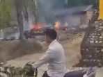 Sebuah rumah milik orang Bali di Kabupaten Musi Rawas Utara (Muratara), Provinsi Sumatera Selatan ludes terbakar.