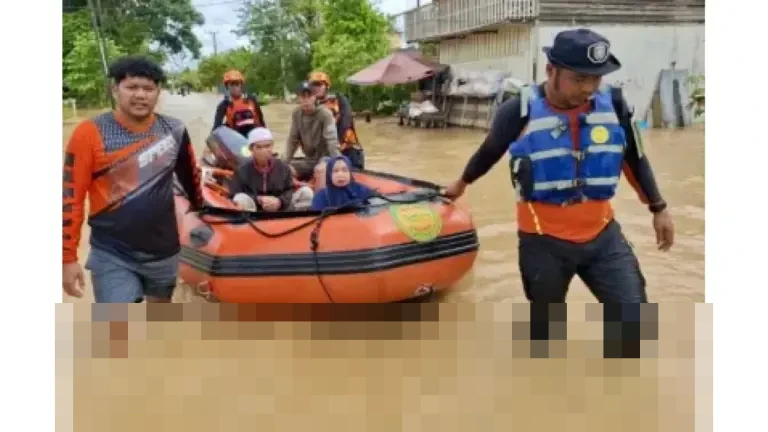 2.895 Warga Pariangan, HSS, Dievakuasi Akibat Banjir, SAR Banjarmasin Pastikan Tak Ada Korban Jiwa