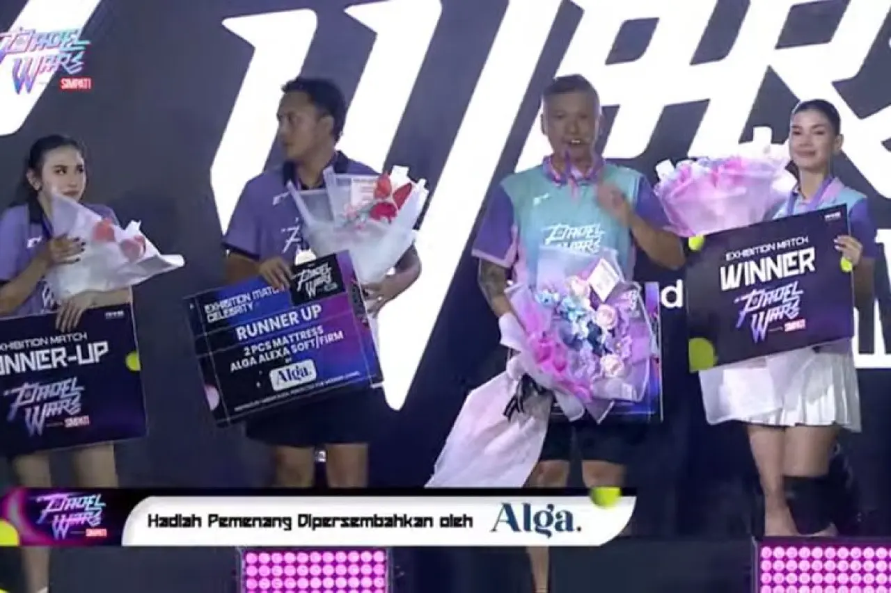 Gading Marten-Medina Juara Padel Wars 2025, Artis Top Bersaing Sengit