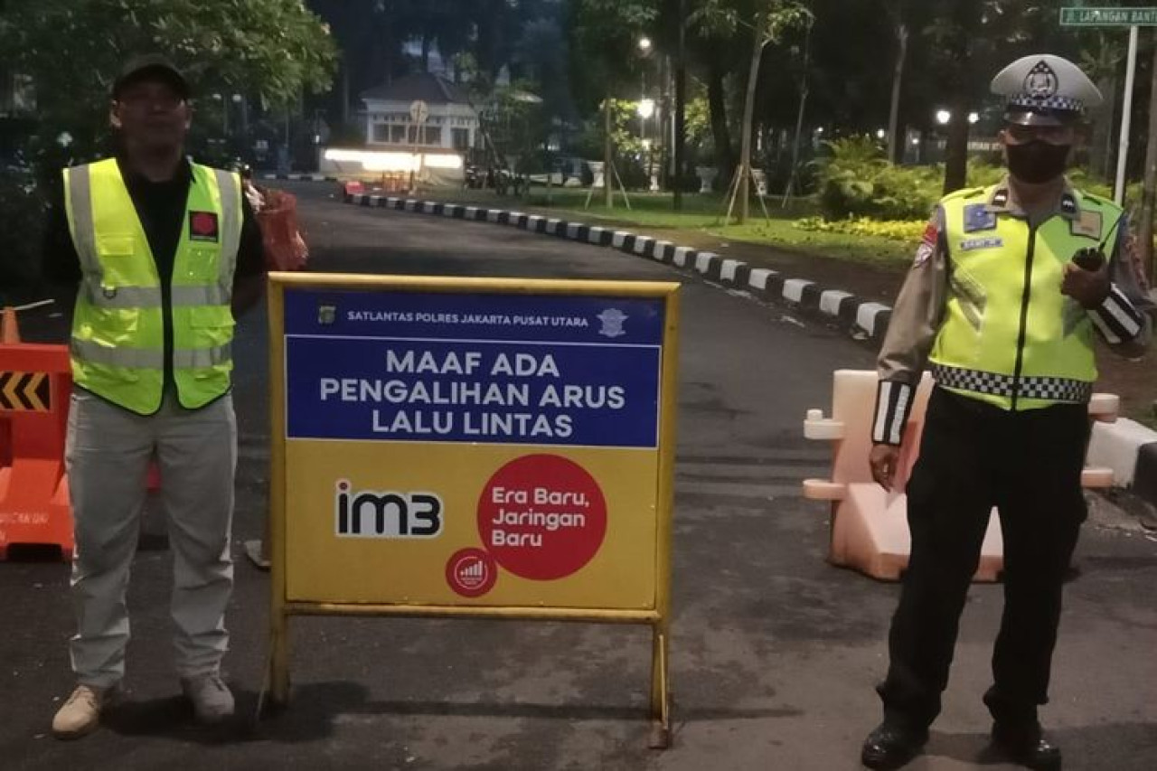 Rekayasa Lalu Lintas di Gambir, Akses Stasiun Ditutup Sementara