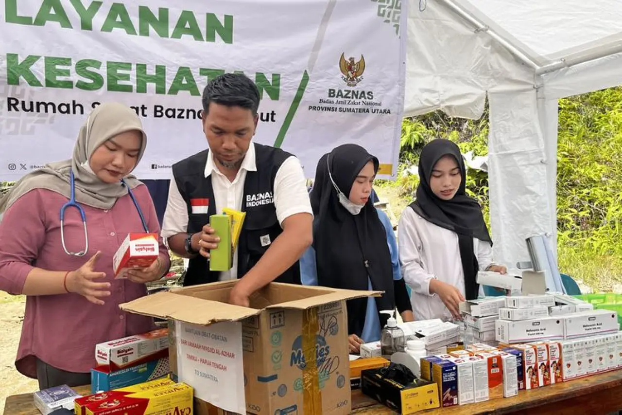 Baznas Tapanuli Tengah Buka Posko Kesehatan Gratis untuk Korban Banjir