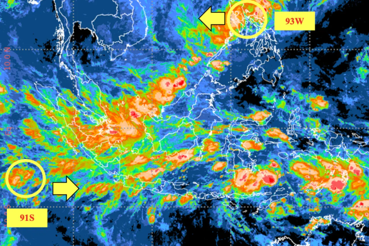 BMKG Deteksi Bibit Siklon 91S dan 93W, Potensi Jadi Siklon Tropis Rendah