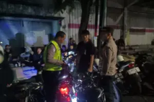 10 Motor Knalpot Brong Diamankan Polisi Banyuwangi, Pengendara Remaja Dijemput Orang Tua