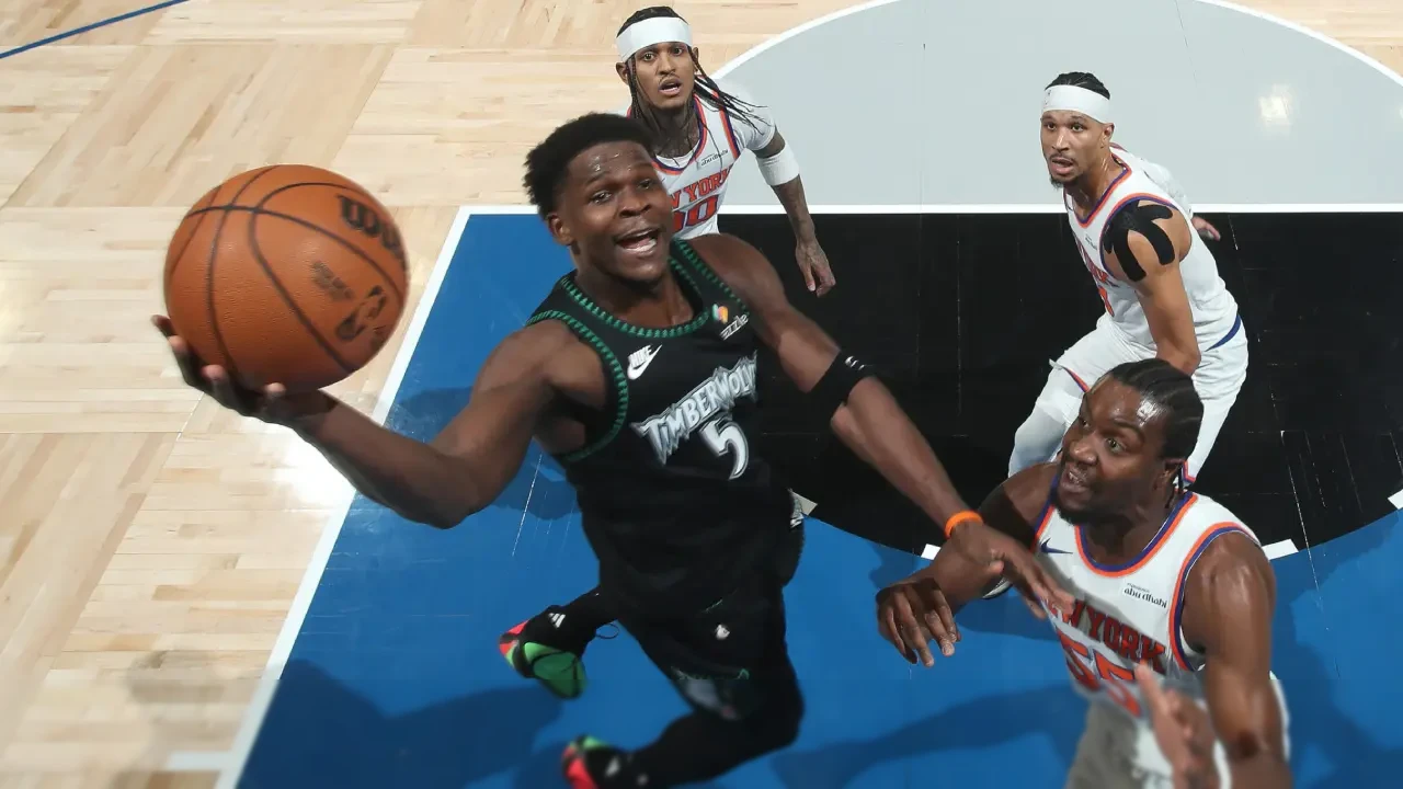Anthony Edwards Gemilang, Minnesota Timberwolves Taklukkan New York Knicks 115-104 di Minneapolis