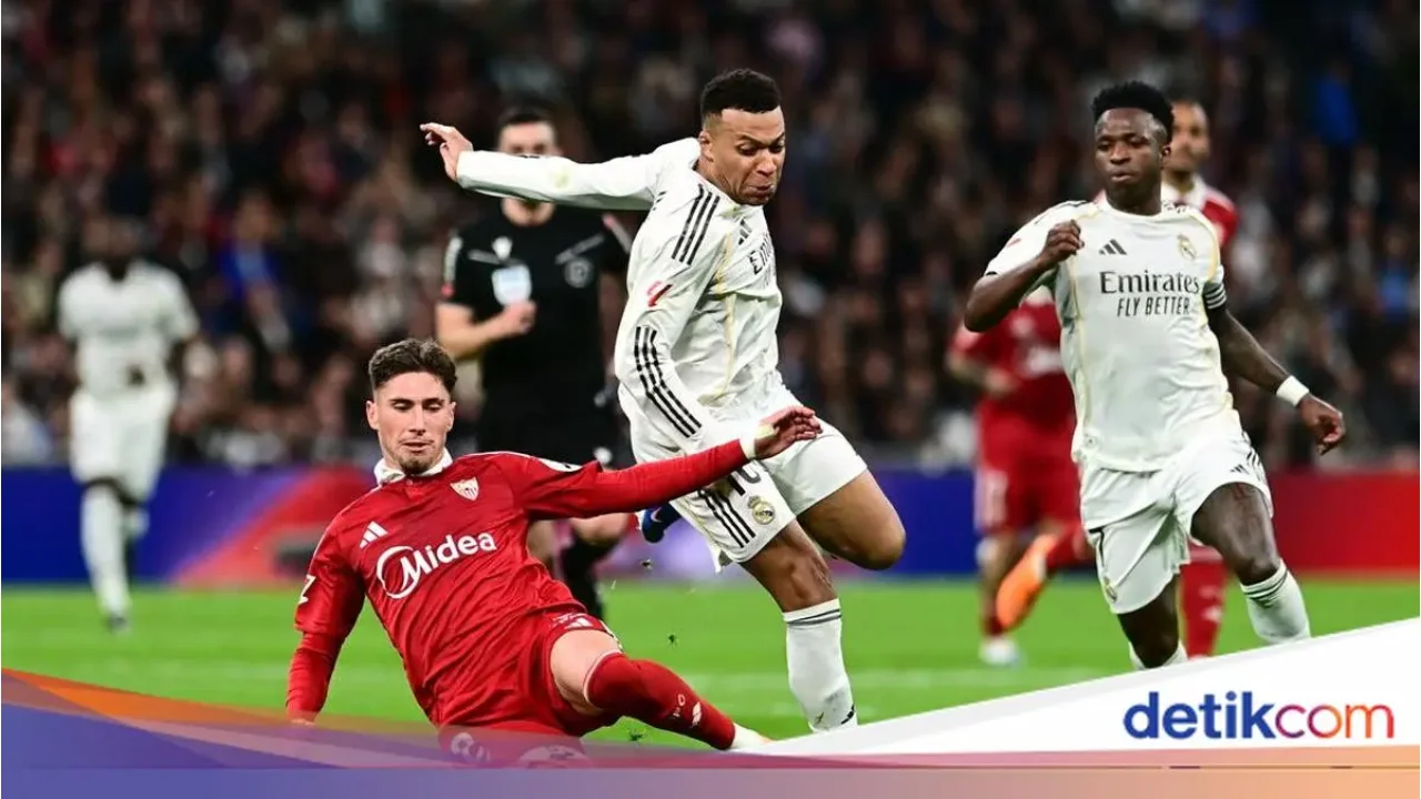 Bellingham dan Mbappe Bawa Real Madrid Taklukkan Sevilla 2-0, Tempel Ketat Barcelona