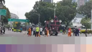 Demo Buruh Tolak UMP Jakarta 2026 Selesai, Lalu Lintas Medan Merdeka Selatan Kembali Normal