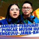 BMKG Prediksi Puncak Hujan Bengkulu-Jawa-Bali Januari-Februari 2026