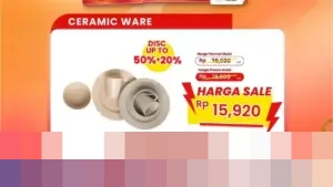 Diskon Piring dan Gelas Keramik Transmart Capai 70% di Full Day Sale 28 Desember