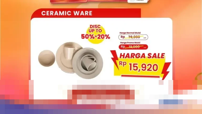 Diskon Piring dan Gelas Keramik Transmart Capai 70% di Full Day Sale 28 Desember