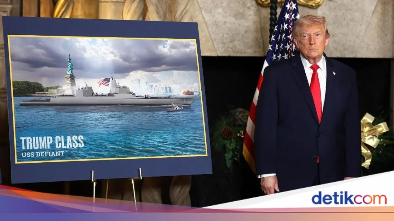 Donald Trump Umumkan Kelas Kapal Perang Baru ‘Trump Class’: ‘Terbesar dalam Sejarah Negara Kita’