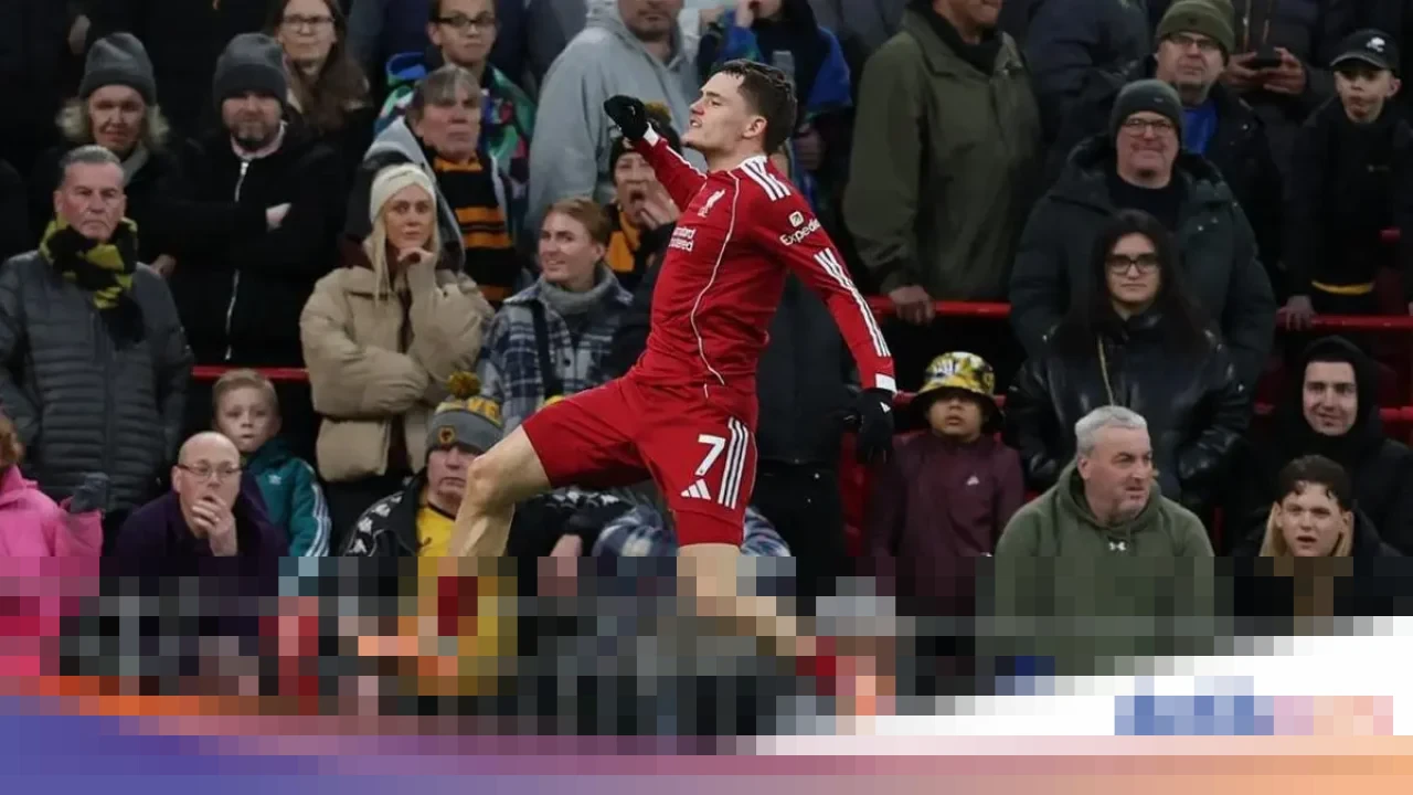 Florian Wirtz Pecah Telur di Anfield, Gol Perdananya Bawa Liverpool Tekuk Wolverhampton 2-1