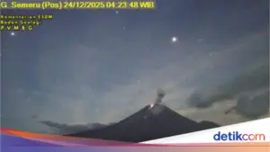 Gunung Semeru Erupsi Pagi Ini, Petugas PVMBG Catat Letusan 900 Meter Disertai Gemuruh