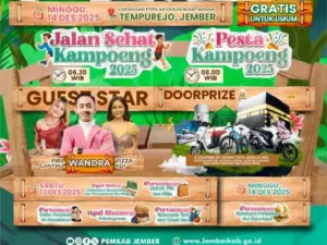 Gus Fawait Gelar Jalan Sehat di Tempurejo, Siapkan Ratusan Doorprize Menarik