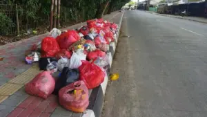Sampah Menggunung di Dekat Kantor DPRD dan Puskesmas Serpong, Tangsel