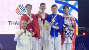 Petugas Lapas Ciangir Banten Raih Emas Taekwondo SEA Games 2025 di Bangkok