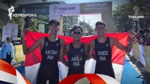 SEA Games 2025: Tim Aquathlon Putri dan Putra Indonesia Borong Emas Tambahan