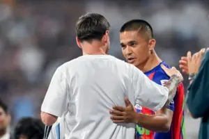Momen Langka: Lionel Messi Bertemu Sunil Chhetri, Sang GOAT Sepak Bola India