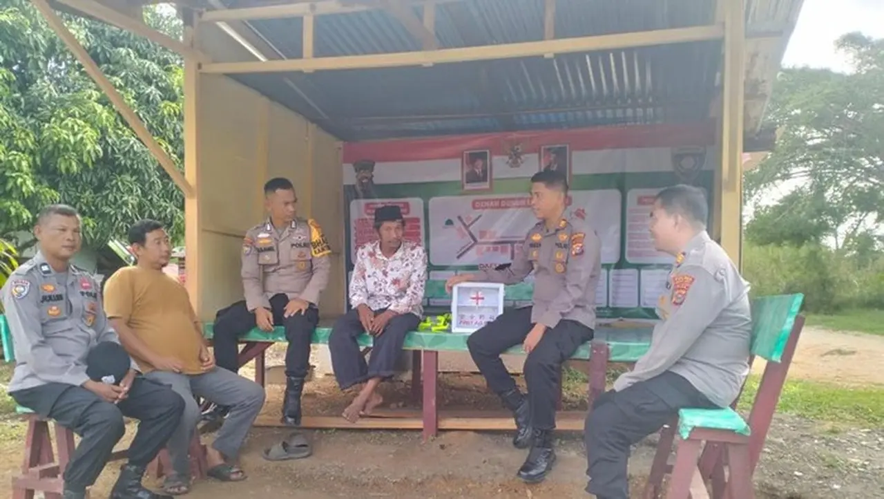 Tiga Pos Satkamling Dibangun di Rohul, Perkuat Keamanan Lingkungan Berbasis Komunitas