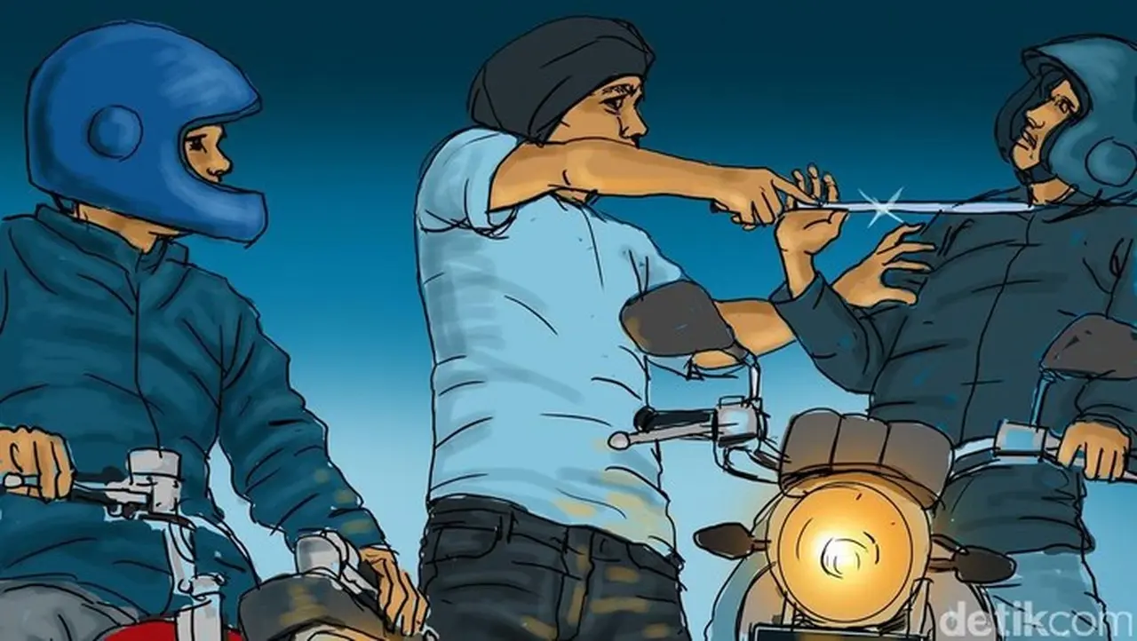 Pemotor Klaten Dibacok Begal: “Sajam Nempel di Lutut,” HP dan Uang Rp 500 Ribu Raib