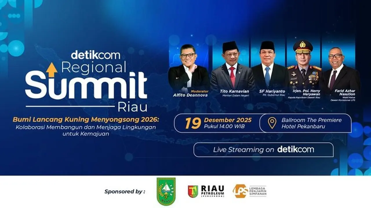 detikcom Regional Summit Riau 2025: Kupas Tuntas Kolaborasi Pembangunan dan Lingkungan di Bumi Lancang Kuning