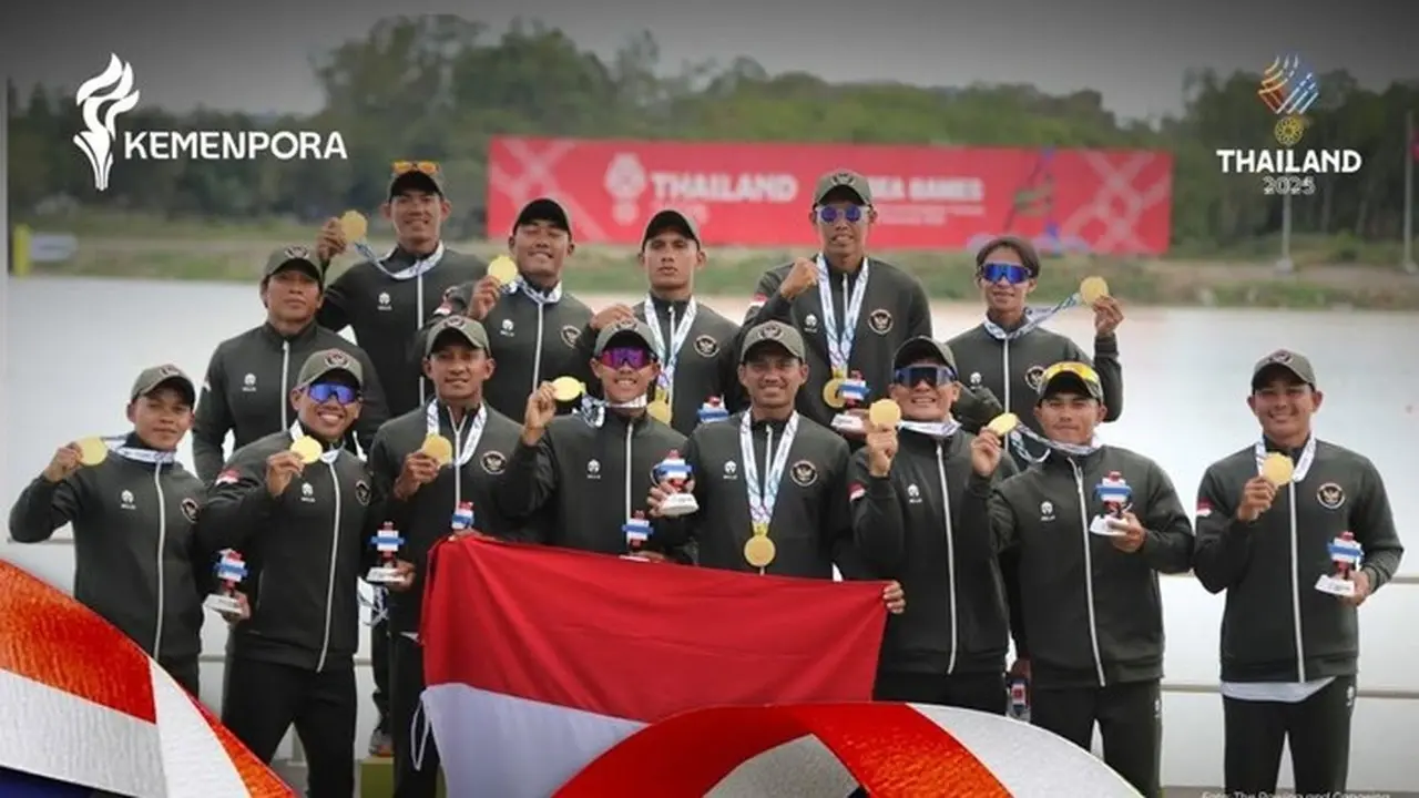 Tim Perahu Naga Indonesia Sabet Emas Ketiga SEA Games 2025, Dekati Rekor Kamboja