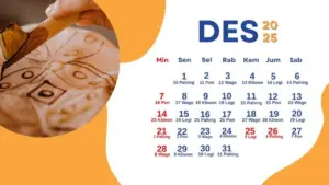 Kalender Jawa Minggu 21 Desember 2025: Awal Bulan Rejeb 1959 dan Watak Weton Minggu Pahing