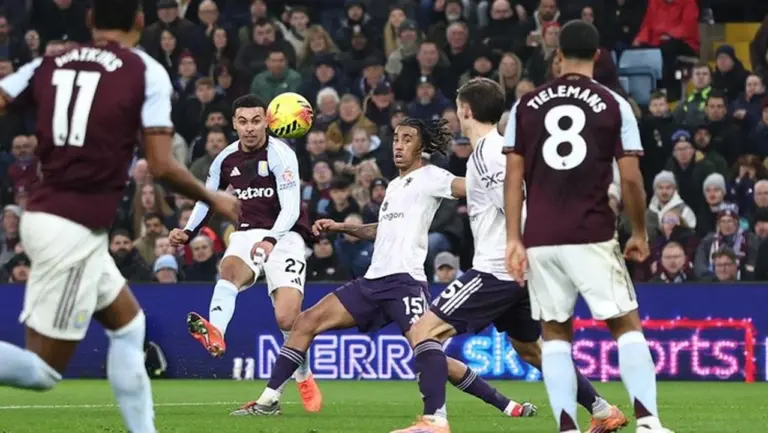 Aston Villa dan Manchester United Berbalas Gol, Imbang 1-1 di Babak Pertama Liga Inggris