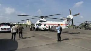 Presiden Prabowo Tinjau Langsung Posko Pengungsian Banjir Aceh Tamiang Naik Helikopter