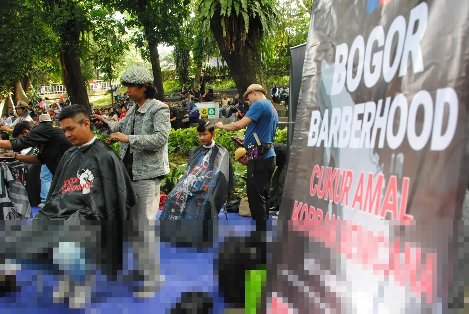 Pemangkas Rambut dan Musisi Jalanan di Bogor Galang Dana untuk Korban Bencana Aceh, Sumbar, Sumut