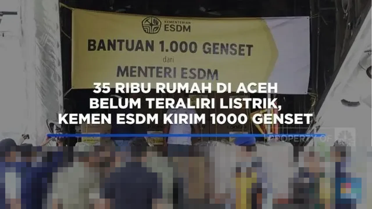 Pemerintah Kirim 1.000 Genset ke Aceh, Puluhan Ribu Rumah Masih Gelap Akibat Bencana