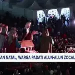 Ribuan Warga Padati Alun-Alun Zocalo Meksiko Rayakan Festival Natal Luzes de Invierno