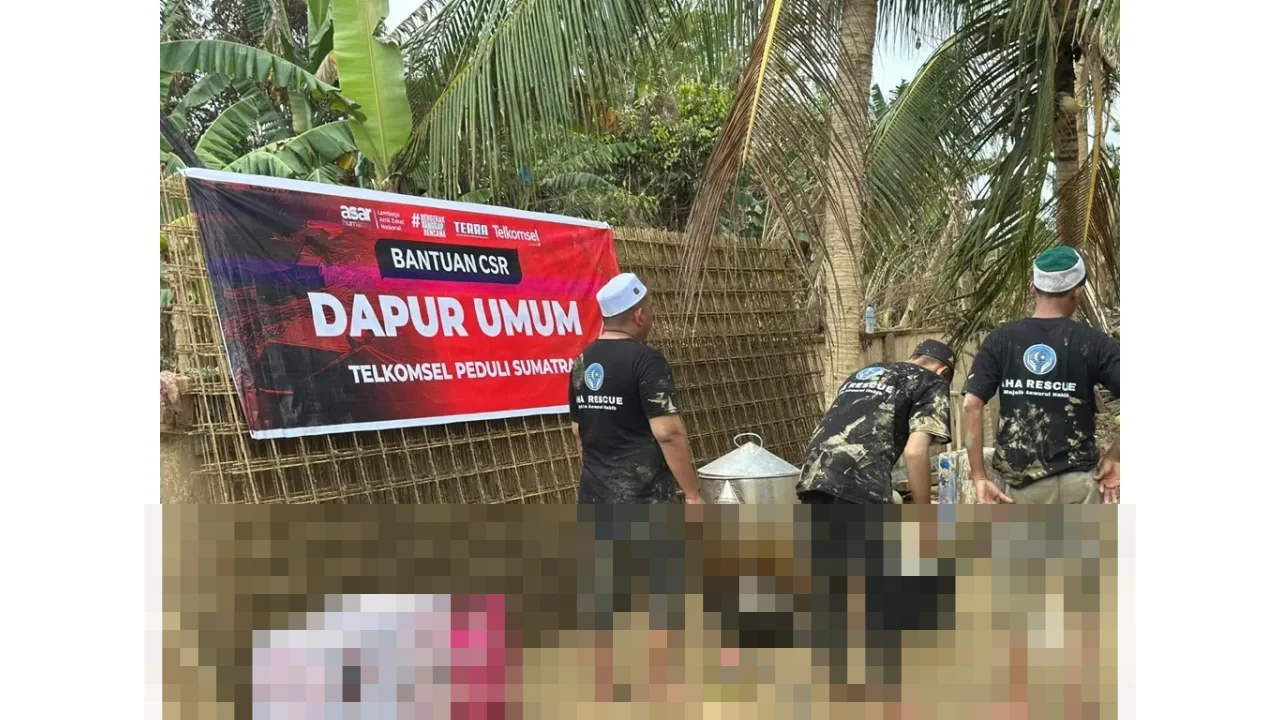 Telkomsel Salurkan Bantuan Kemanusiaan di Aceh Tamiang, Fokus Air Bersih dan Dapur Umum Pascabencana