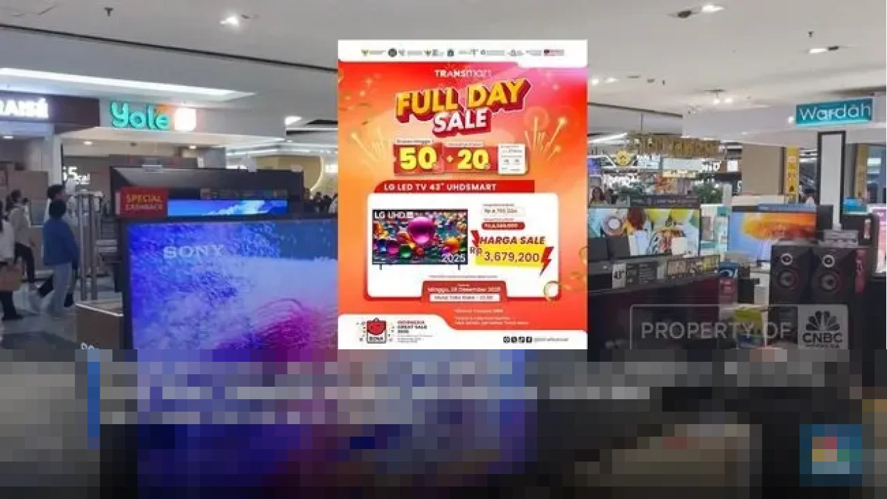 Transmart Gelar Diskon Besar-besaran Hingga 50% + 20% untuk TV LED Layar Lebar Hari Ini