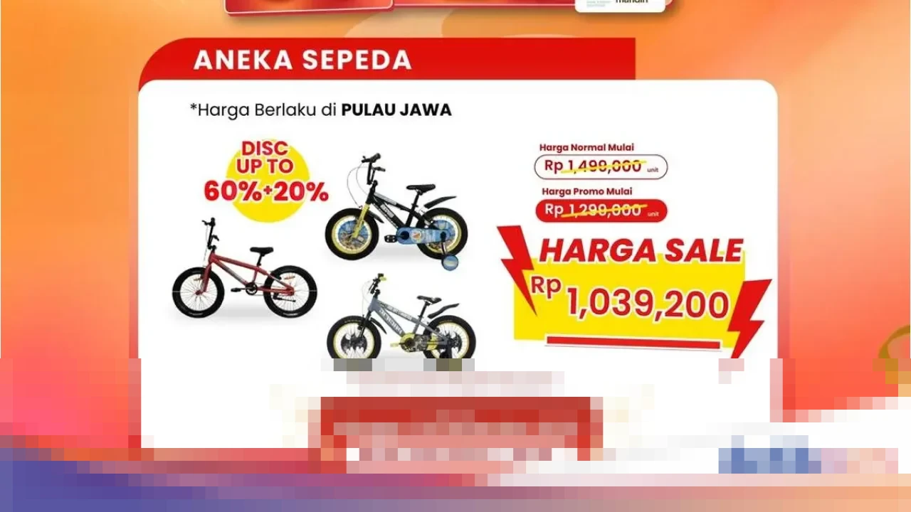 Transmart Gelar Full Day Sale Hari Ini, Tawarkan Diskon Sepeda Hingga 60% + 20%