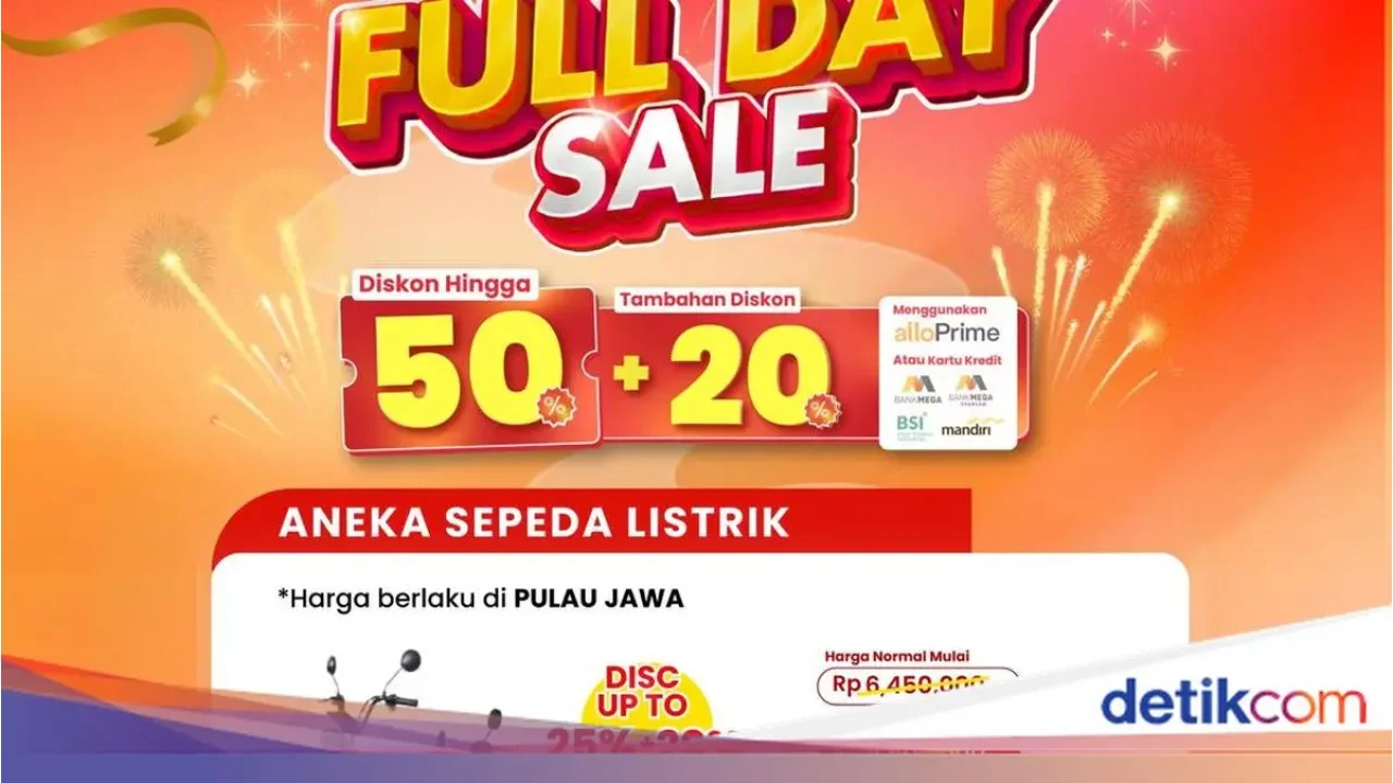Transmart Gelar Full Day Sale, Tawarkan Diskon Sepeda Listrik hingga 45 Persen