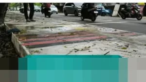 Warga Tangsel Kecewa, Guiding Block Tunanetra di Jalan Pahlawan Seribu Diganti Cat Kuning