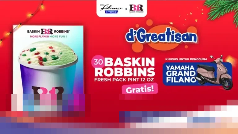 Yamaha Grand Filano dan Baskin Robbins Gelar Promo Akhir Tahun, Beri Kesempatan Pemilik Skutik Dapatkan Es Krim Gratis