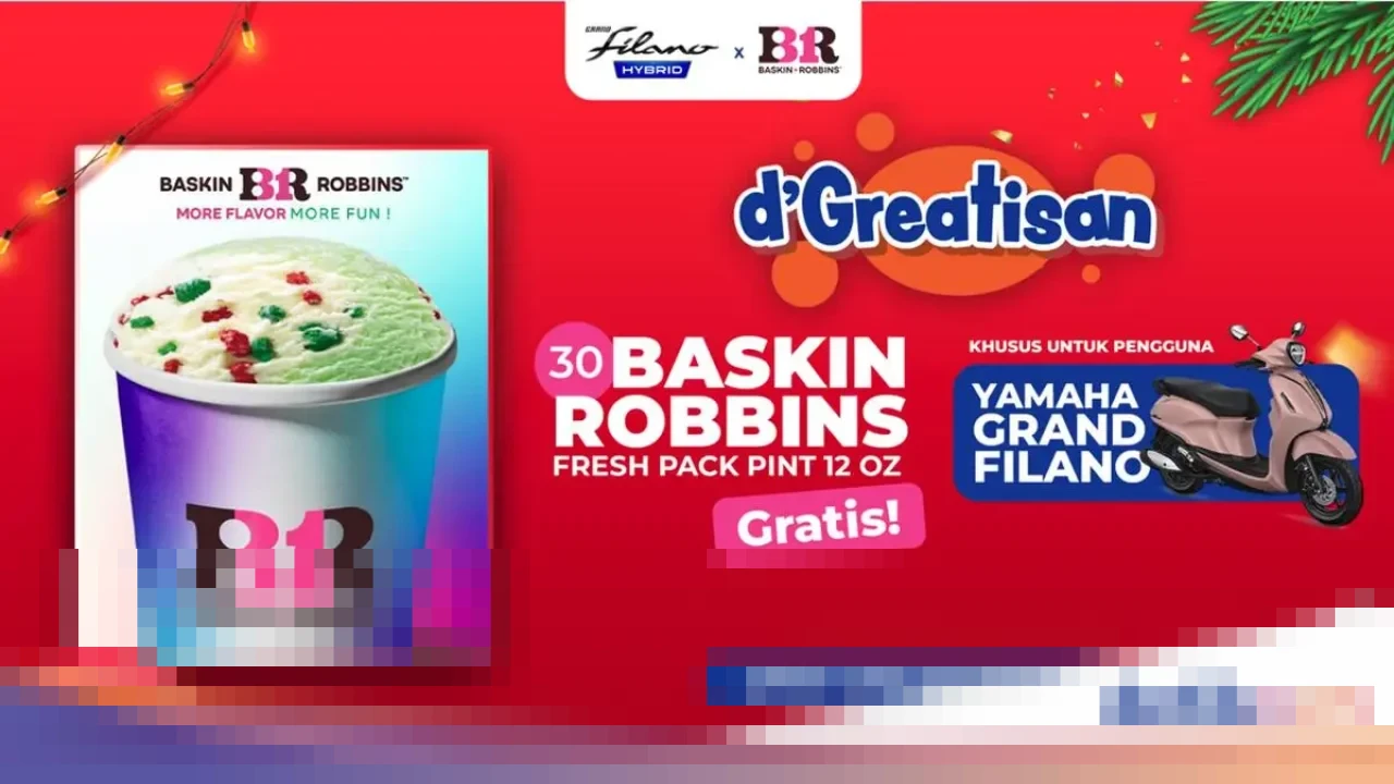 Yamaha Grand Filano dan Baskin Robbins Gelar Promo Akhir Tahun, Beri Kesempatan Pemilik Skutik Dapatkan Es Krim Gratis Yamaha Grand Filano dan Baskin Robbins Gelar Promo Akhir Tahun, Beri Kesempatan Pemilik Skutik Dapatkan Es Krim Gratis