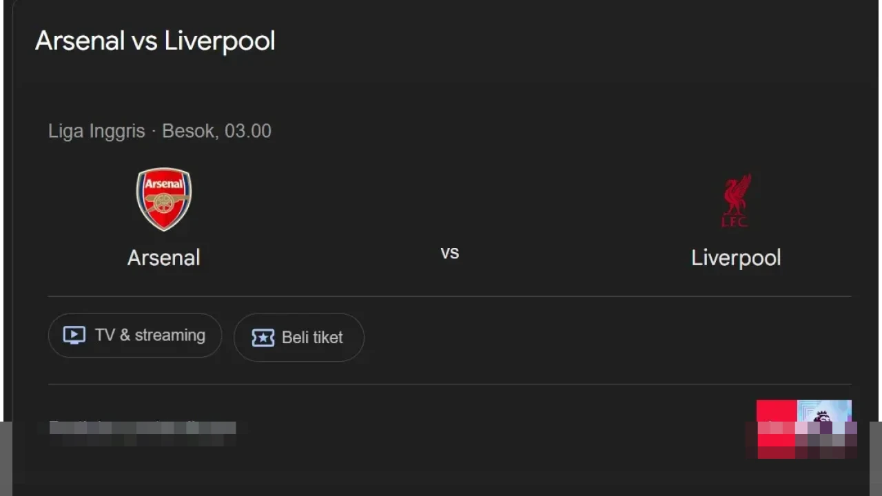 Arsenal vs Liverpool: Ujian Krusial The Gunners di Puncak, The Reds Pincang Tanpa Pilar Utama