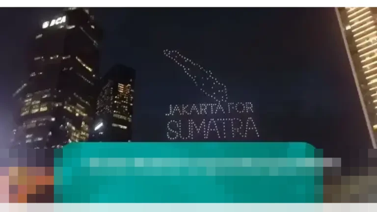 Atraksi Drone ‘Jakarta For Sumatera’ Meriahkan Malam Tahun Baru 2026 di Bundaran HI
