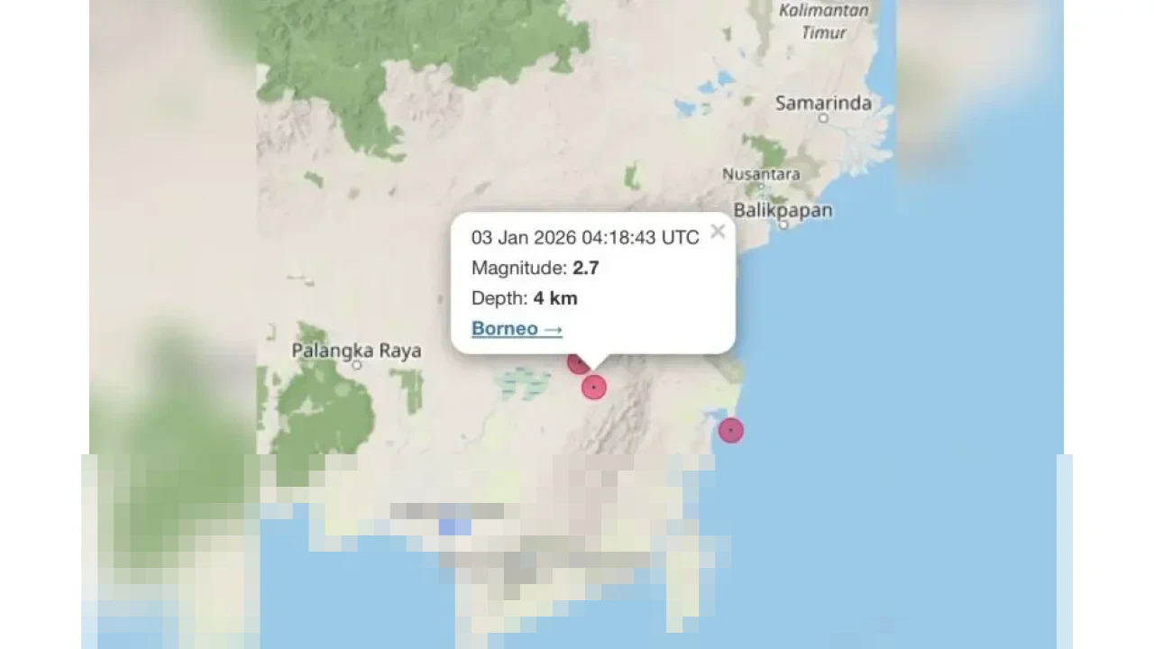 BMKG Catat Tiga Gempa Tektonik Dangkal Guncang Kalimantan Selatan dalam Waktu Berdekatan