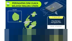 BMKG Sultan Baabullah Ternate Imbau Warga Maluku Utara Waspadai Potensi Cuaca Buruk dan Gelombang Tinggi Akhir Pekan Ini
