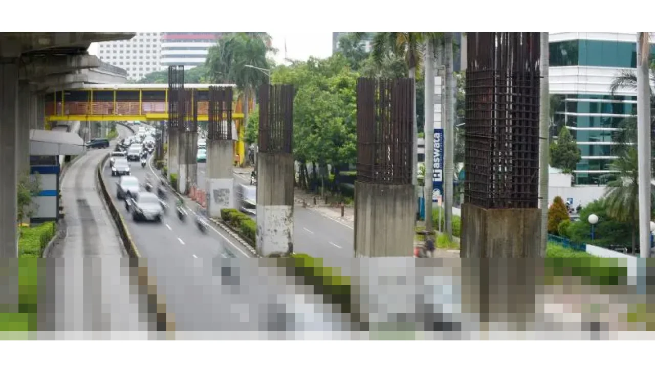 DKI Jakarta Umumkan Anggaran Rp100 Miliar untuk Pembongkaran Tiang Monorel Mangkrak di Rasuna Said