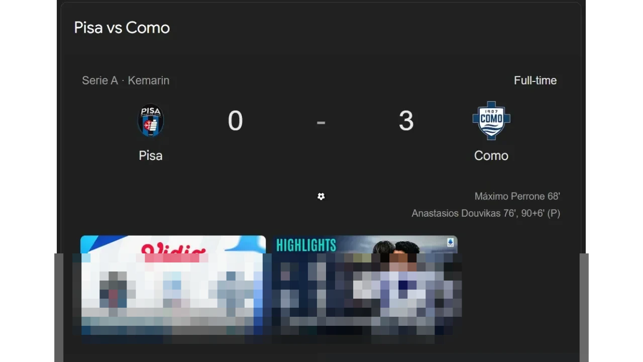 Fabregas: “Saya Tidak Tertarik Klasemen,” Como Dekati Zona Liga Champions Usai Libas Pisa