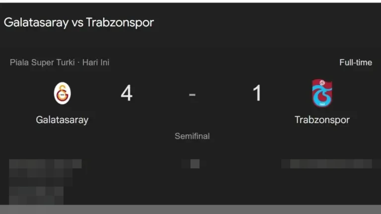 Galatasaray Pesta Gol 4-1 Lawan Trabzonspor, Trofi Piala Super Turki 2026 Jadi Pembuka Tahun Manis