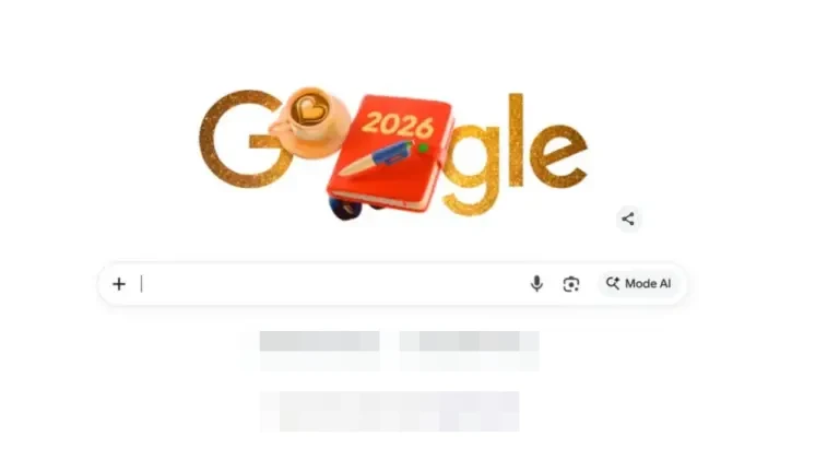 Google Doodle Sambut Tahun Baru 2026 dengan Ilustrasi Resolusi, Ajak Pengguna Refleksi Diri